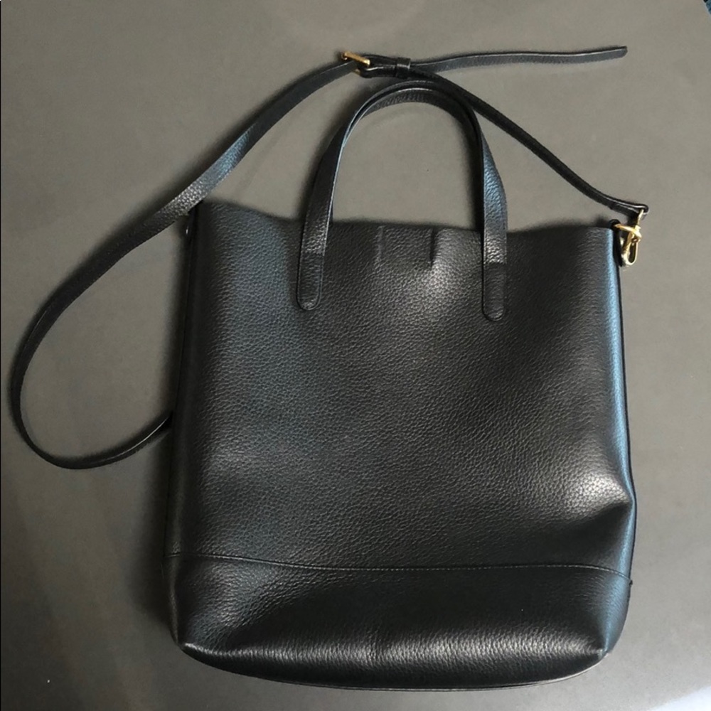 Genuine Leather Black Tote Bag 💼